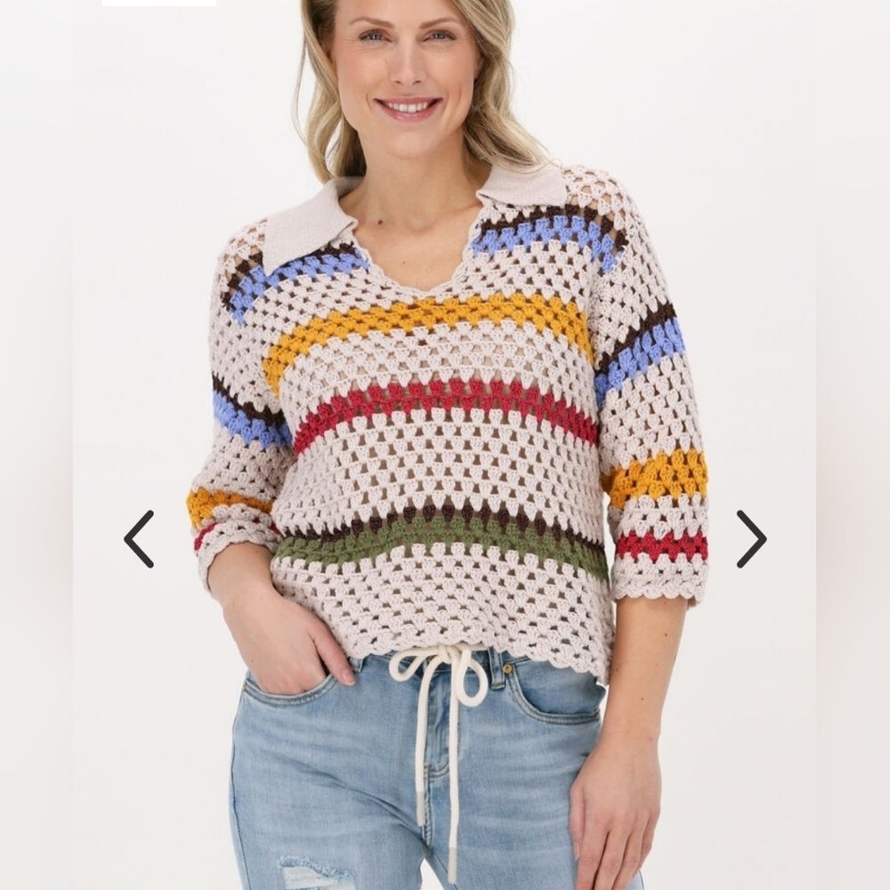 SUNCOO Paris Multicolor Striped Knit Women's Sweater Size France T3 (US 8)